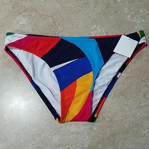 NWOT Nautica Colorful Bikini Bottoms S